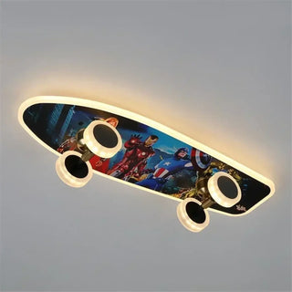 SKATER Ceiling Light – Urban LED Skateboard Bedroom Setting