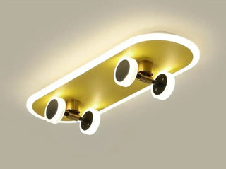 SKATER LED Ceiling Light – Skateboard Style Side Detail View