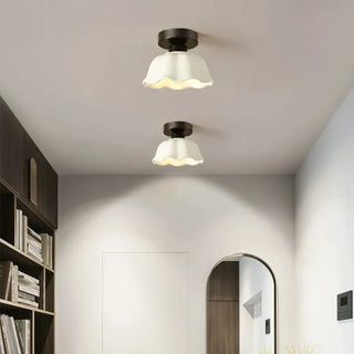 SOSATIY Elegant Ceiling Light – White Vintage Gold Room Setting