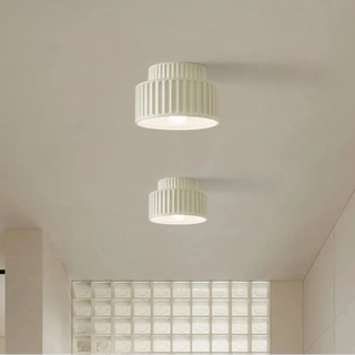 COTTA Terracotta Ribbed Retro Chic Ceiling Light – Multi-Color Designer Fixture
