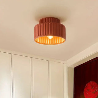 COTTA Terracotta Ribbed Retro Chic Ceiling Light – Multi-Color Designer Fixture