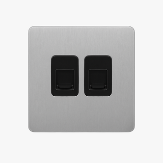Light Grey steel ethernet socket