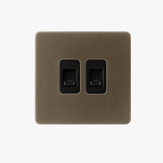 Aged Grey steel ethernet socket