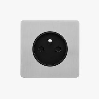 Light Grey steel wall socket french type e