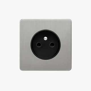 Light Grey steel wall socket french type e