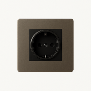 Antique Bronze steel wall socket european type f