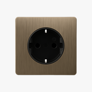 Aged Grey steel wall socket european type f