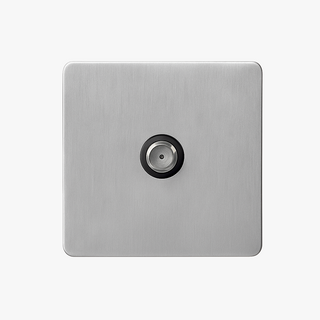 Light Grey steel tv aerial socket