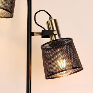 Black Floor Lamp – Aluminum LED Double Head Lamp | Adjustable Reading Light
