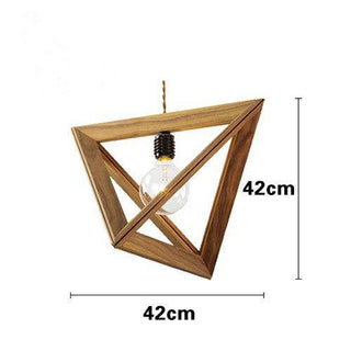 Wooden Pendant Light – Pyramidal Pendant Lamp | Warm Ambient Lighting For Living Room