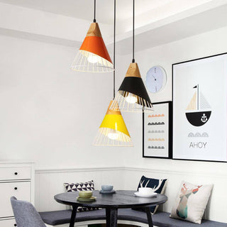 Natural Wood Pendant Lamp – Adjustable Wooden Cage Pendant Light | Warm Modern Lighting