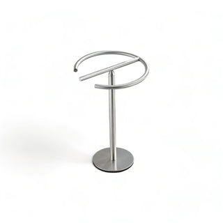 stainless steel rust resistant space saving bathroom towel rack side view
