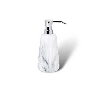 sandstone marble look bathroom accessories set bevelled groove design front view
