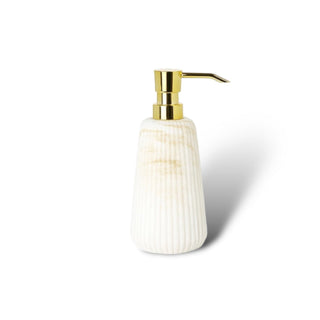 Accessoires de salle de bain effet marbre – Ensemble d'accessoires de salle de bain en grès avec motif rainuré biseauté