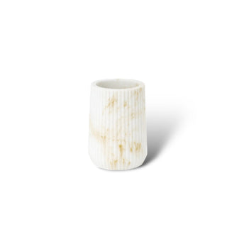 Accessoires de salle de bain effet marbre – Ensemble d'accessoires de salle de bain en grès avec motif rainuré biseauté