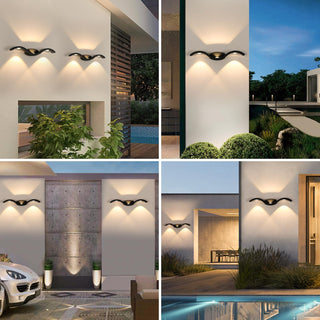 Designer Wall Light – Curved Aluminium LED Lamp | Black White Wall Sconce
