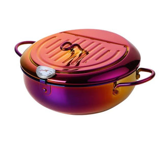 hanoi fryer pot stainless steel thermometer 3.2l eco friendly cookware front view