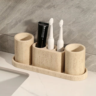 sandstone natural stone modern bathroom accessories collection set set view