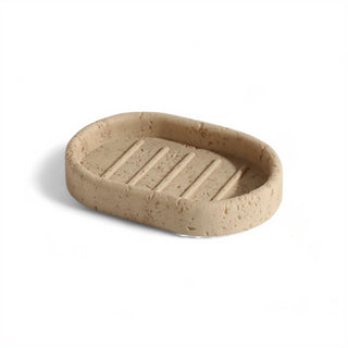 sandstone natural stone modern bathroom accessories collection set close-up