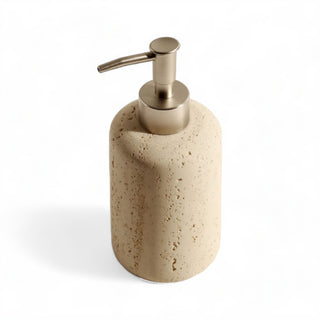 sandstone natural stone modern bathroom accessories collection set angle view