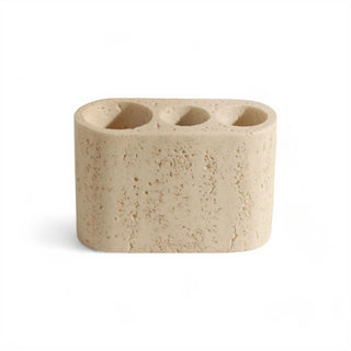 sandstone natural stone modern bathroom accessories collection set front view