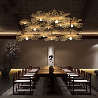 Woven Bamboo Pendant Light – Bohemian Pendant Light With Openwork Shade