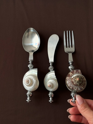 seashell handle silverware