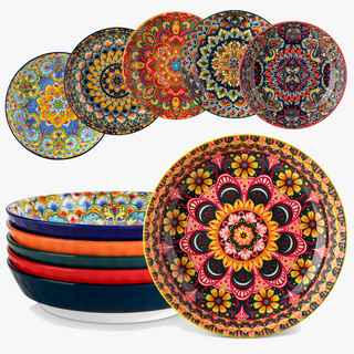 Floral ceramic dinnerware set