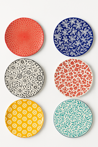 Floral ceramic dinnerware set