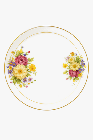 Floral porcelain dinnerware set