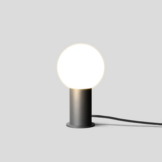 LED Garden Lamp – Black Metal Spherical Outdoor Lighting | Weather Resistant, Modern Design
