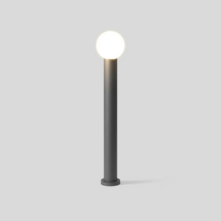 LED Garden Lamp – Black Metal Spherical Outdoor Lighting | Weather Resistant, Modern Design