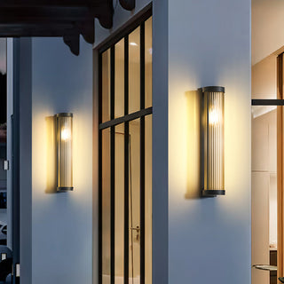Outdoor Wall Lamp – Modern Exterior Light with Metal & Glass, LED Bulb Included