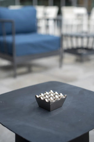 windproof chrome ashtray stainless steel 9-hole rust resistant easy clean detail