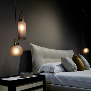 Glass Ceiling Light – Industrial Chic Smoked Glass Lamp for Kitchen & Living Room