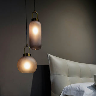 Glass Ceiling Light – Industrial Chic Smoked Glass Lamp for Kitchen & Living Room