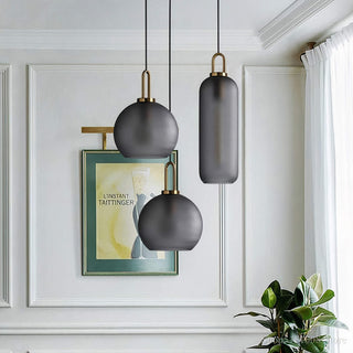 Glass Ceiling Light – Industrial Chic Smoked Glass Lamp for Kitchen & Living Room