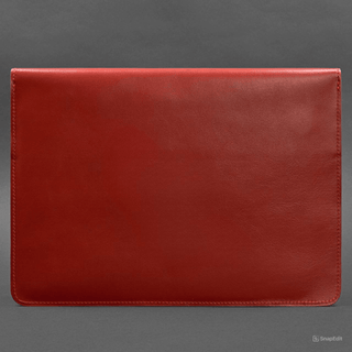 leather laptop sleeve universal magnetic flap closure genuine case alternate view