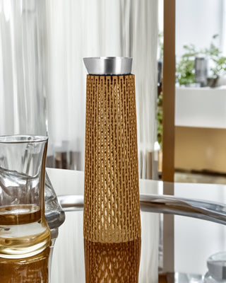 glass carafe elegant 1.5 liter drink server removable cover home office detail