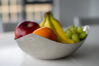 triangle snack bowl rikan stainless steel hammered texture triangular serving dish set view