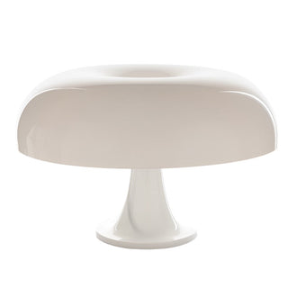 Italian white mushroom LED table lamp — modern warm ambient