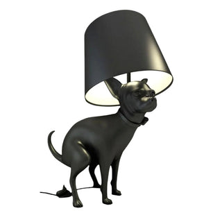 Big dog floor lamp front — resin artistic LED design