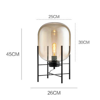 Lampadaire postmoderne en verre – Éclairage design LED en métal et verre