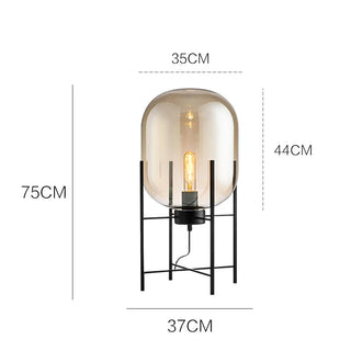 Lampadaire postmoderne en verre – Éclairage design LED en métal et verre