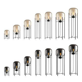 Postmodern metal glass lamp — LED warm interior