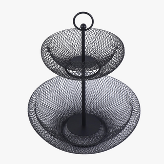 Wrought iron tiered fruit stand