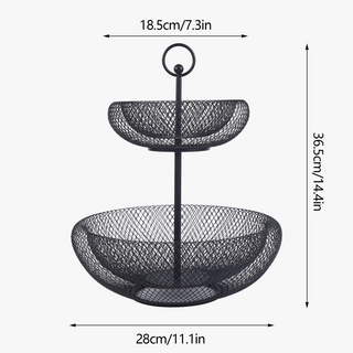 Wrought iron tiered fruit stand