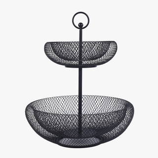 Wrought iron tiered fruit stand