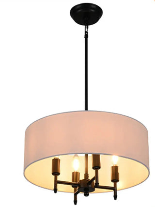 DOFOTY Elegant Round Fabric Ceiling Light in White, Black or Gold – view 9