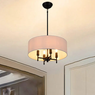 DOFOTY Elegant Round Fabric Ceiling Light in White, Black or Gold – view 5
